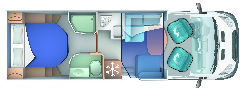 Kamper wynajem od 350 zł doba – Camperowo.pl – Ford Transit 2018r.