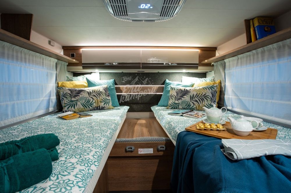 Wynajem kampera, nowy Dethleffs, półintegra, całoroczny