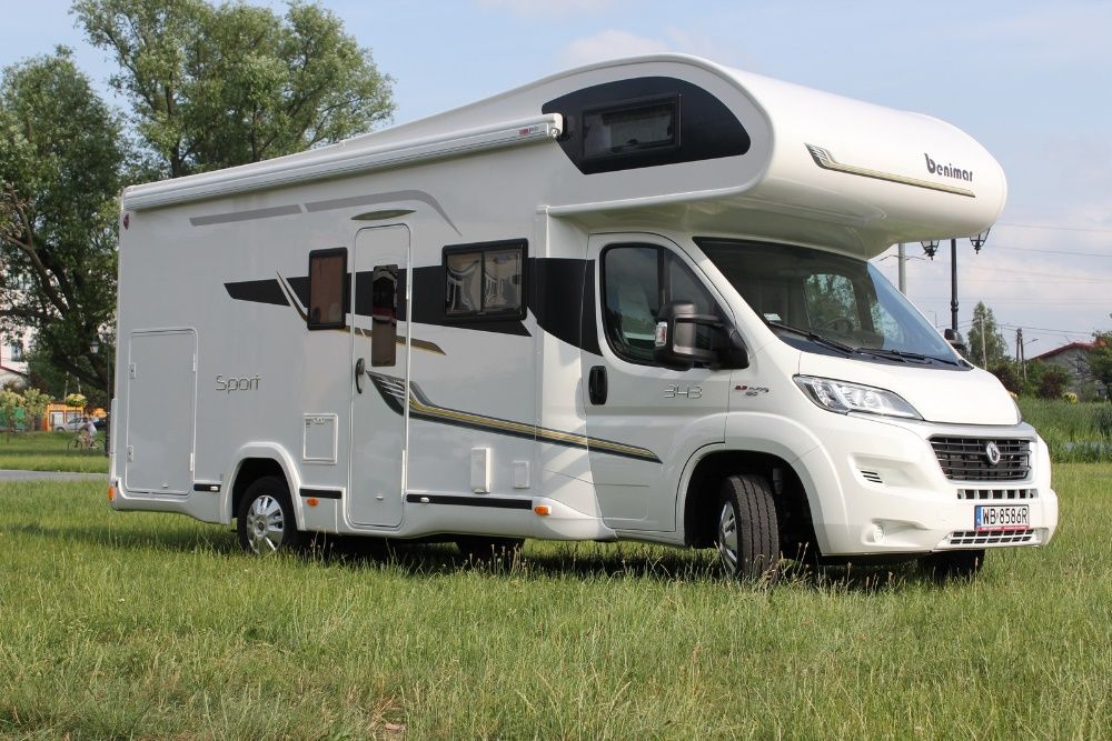 Wypozyczalnia, Wynajem kamper campery Benimar Sport 343 (5 osobowy)