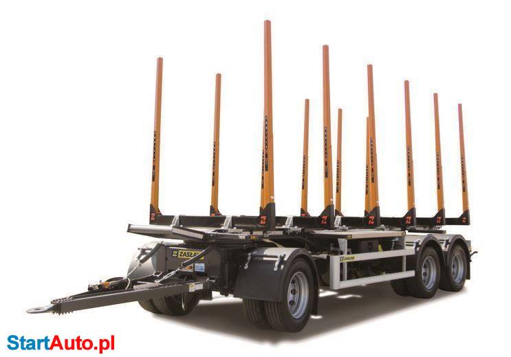 PRZYCZEPA Z Obrotnicą Na BLIŻNIAKU, Do Drewna, Dł. 7.500 Mm