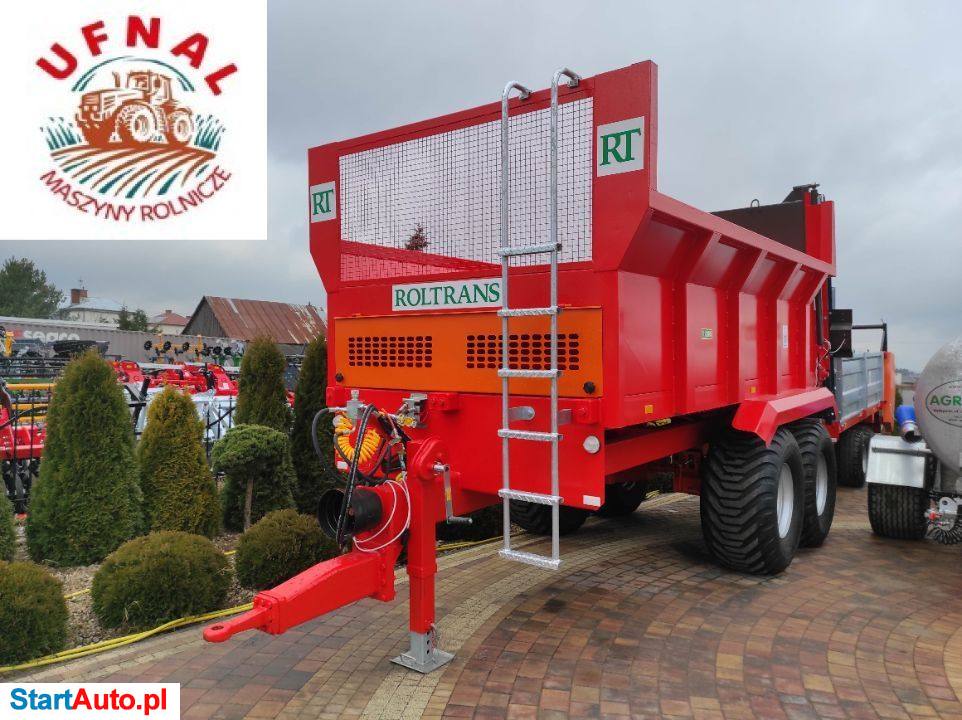 Rozrzutnik Skorupowy 10T Solidny Wałki Pionowe, Posuw, Klapa, Hamulce, Koła 500