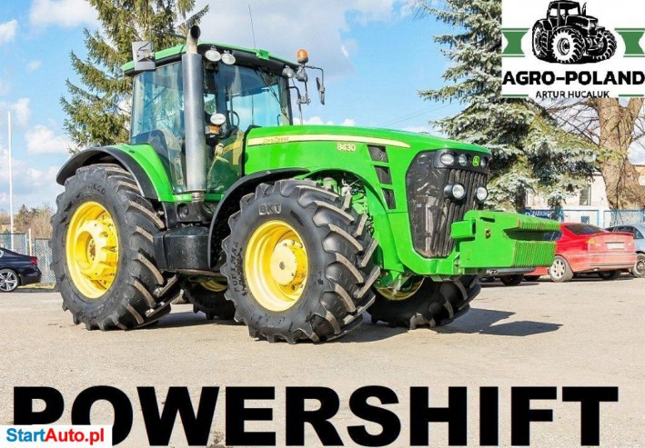 John Deere 8430 POWERSHIFT – 2009 ROK – NOWE OPONY
