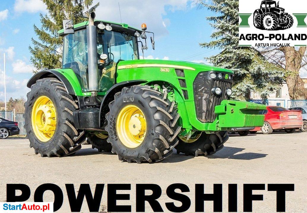 John Deere 8430 POWERSHIFT – 2009 ROK – NOWE OPONY