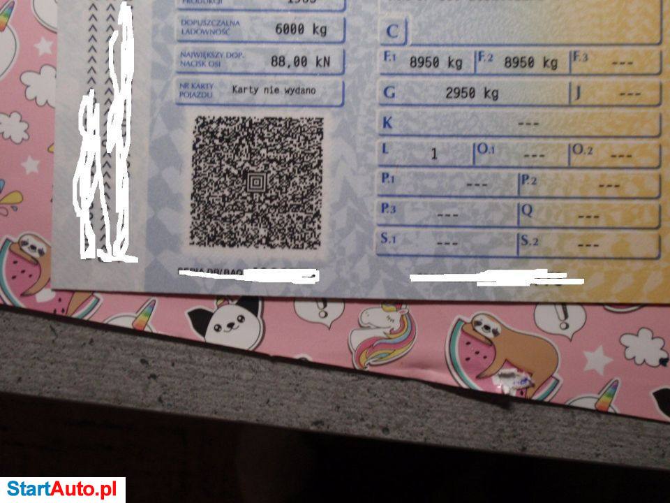 PRZYCZEPA ROLNICZA JEDNOOSIOWA POZOSTAŁOŚCI Z DOKUMENTY 1- 11 TON