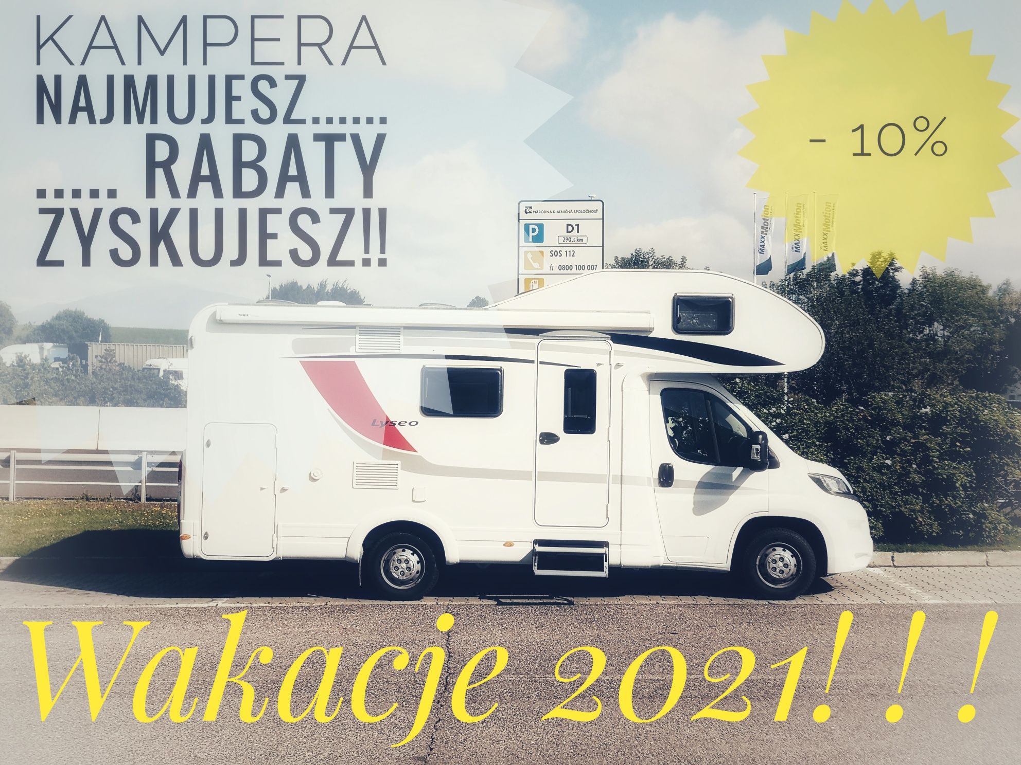 Wynajem kampera bez limitu od 350zł/doba – 10% RABAT