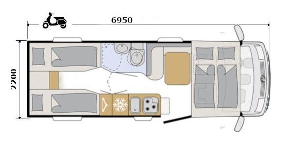 dwa samochody kamper kampery wynajem wynajmę Kraków KamperKrak.pl