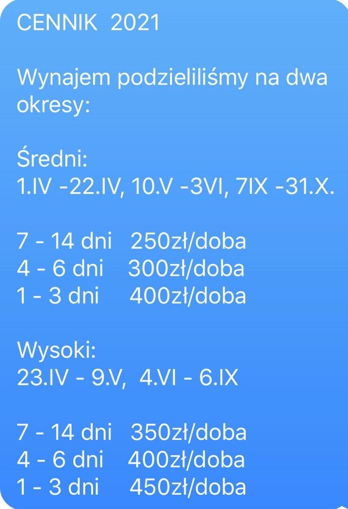 Kamper / wynajem / Warszawa/ doba od 250zł