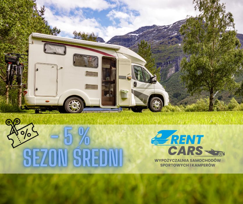 – 5% sezon ŚREDNI !! Kamper wynajem 5-osób Nowy 2021r Brak Limitu Km