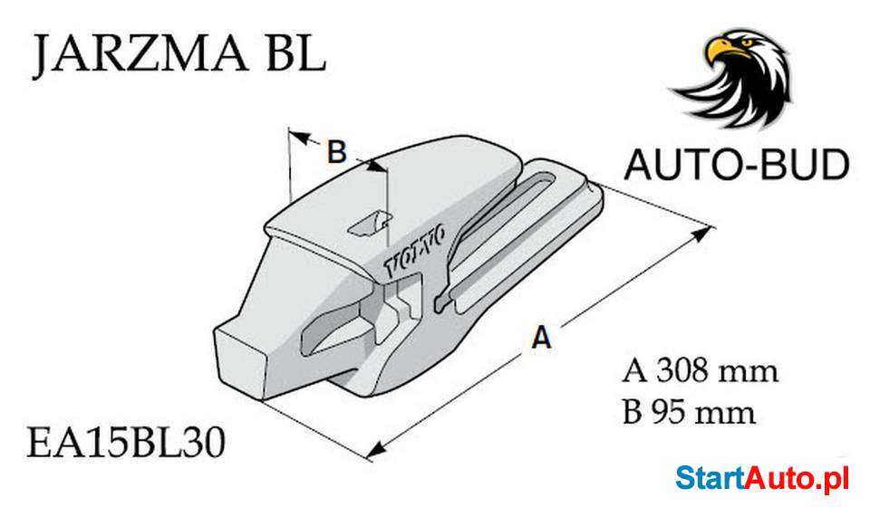 Jarzma na Ząb zęby łyżki do koparki Volvo EW140 EA15BL30 org