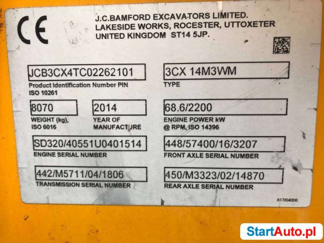 Koparko ladowarka kolowa JCB 3CX 4T .Vat=0