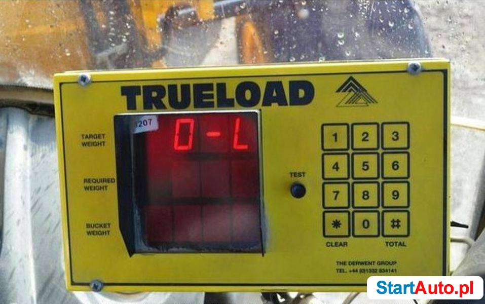 JCB 406 ładowarka + waga elektroniczna i łyżka wysoki wysyp