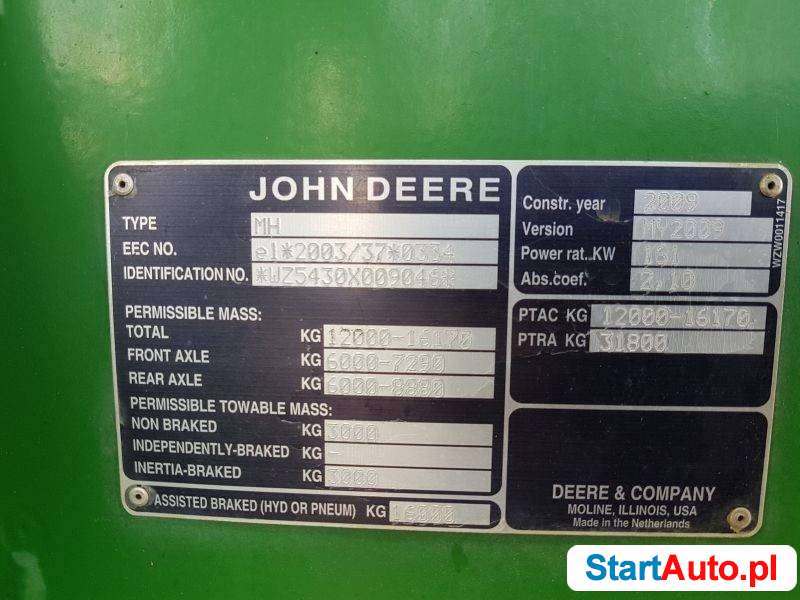 John Deere 5430i opryskiwacz samojezdny