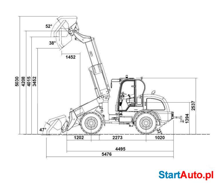 Kingway 812T WYPRZEDAŻ ładowarka teleskopowa, kołowa