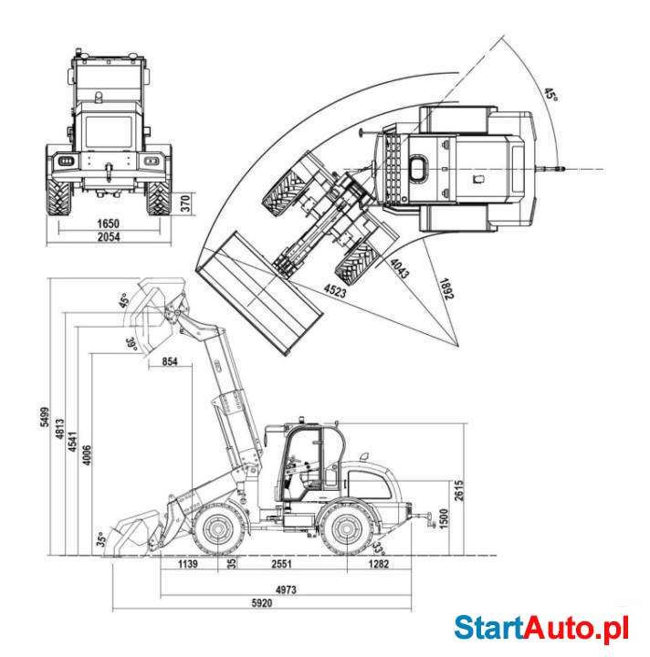 Kingway 825T WYPRZEDAŻ ładowarka kołowa teleskopowa