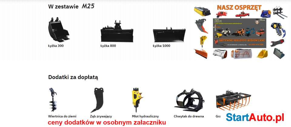 Kingway M25 minikoparka gąsienicowa