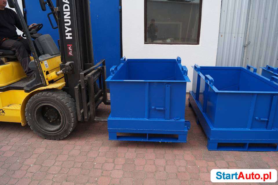 KLapowy kontener 750 L,z otwieranym dnem, producent