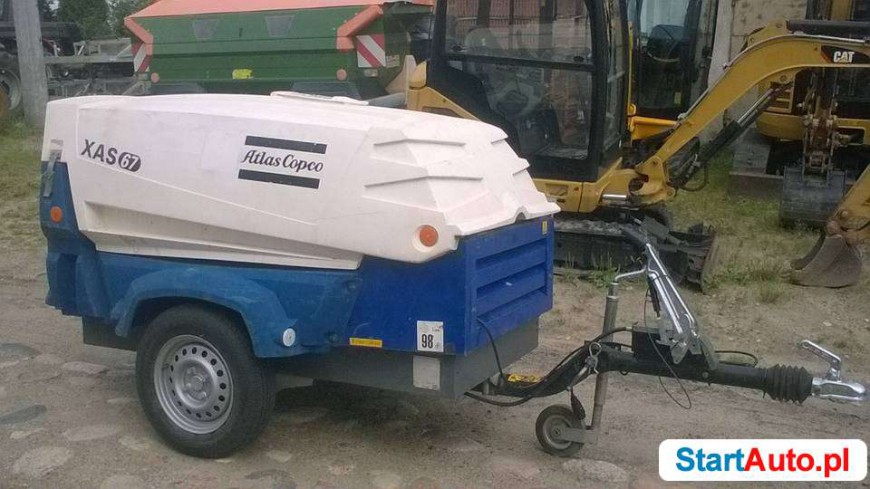 Kompresor sprężarka ATLAS COPCO XAS 67 rok 2014 zarejestrowa
