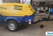Kompresor śrubowy powietrza Atlas Copco XAS 67 3,8m3 2013