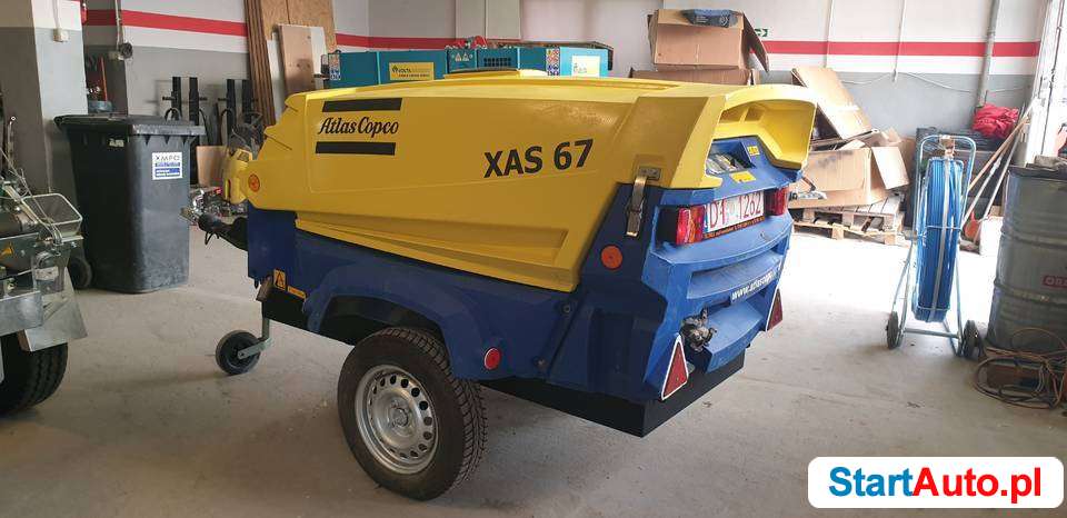 Kompresor śrubowy powietrza Atlas Copco XAS 67 3,8m3 2013