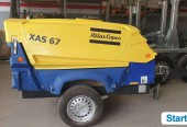 Kompresor śrubowy powietrza Atlas Copco XAS 67 3,8m3 2013