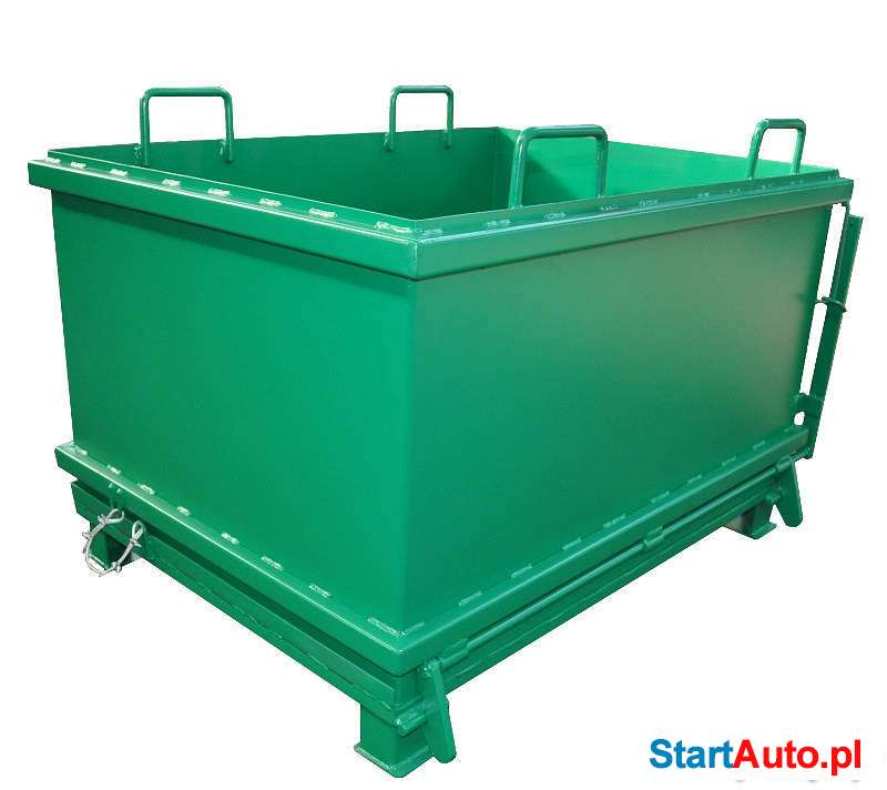 Kontener z uchylnym dnem pojemność 0,6m³ na widły wózka