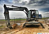Koparka kołowa Volvo EW160 5 łyżek szybkozłącze pług podpory