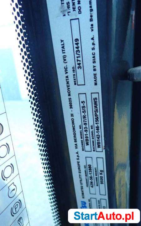 VAT= 0 Koparko ladowarka na Rownych kolach KOMATSU WB97-S-5