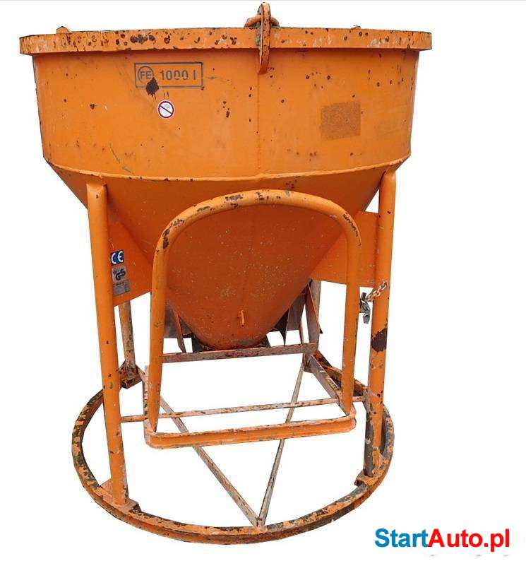 Kubeł pojemnik zbiornik do betonu 1000L dźwig