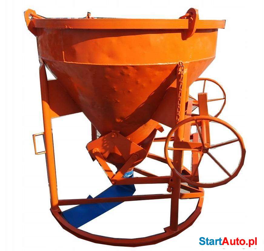 Kubeł pojemnik zbiornik do betonu 750L dźwig koło
