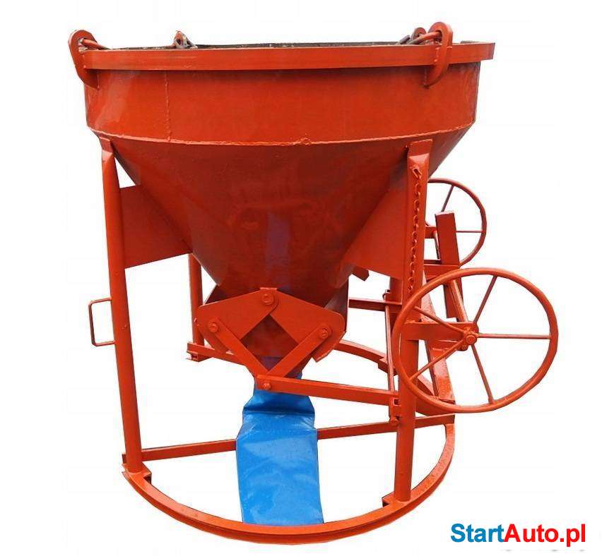 Kubeł pojemnik zbiornik do betonu 750L dźwig koło