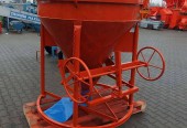 Kubeł pojemnik zbiornik do betonu 750L dźwig koło