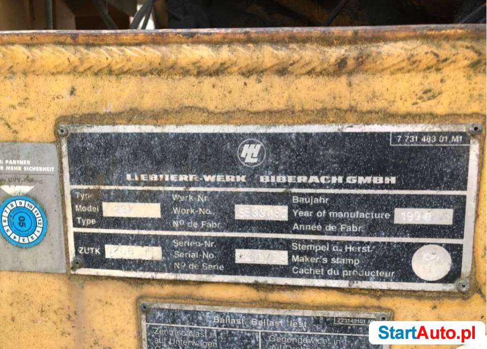 Liebherr 28K żuraw wieżowy dolnoobrotowy