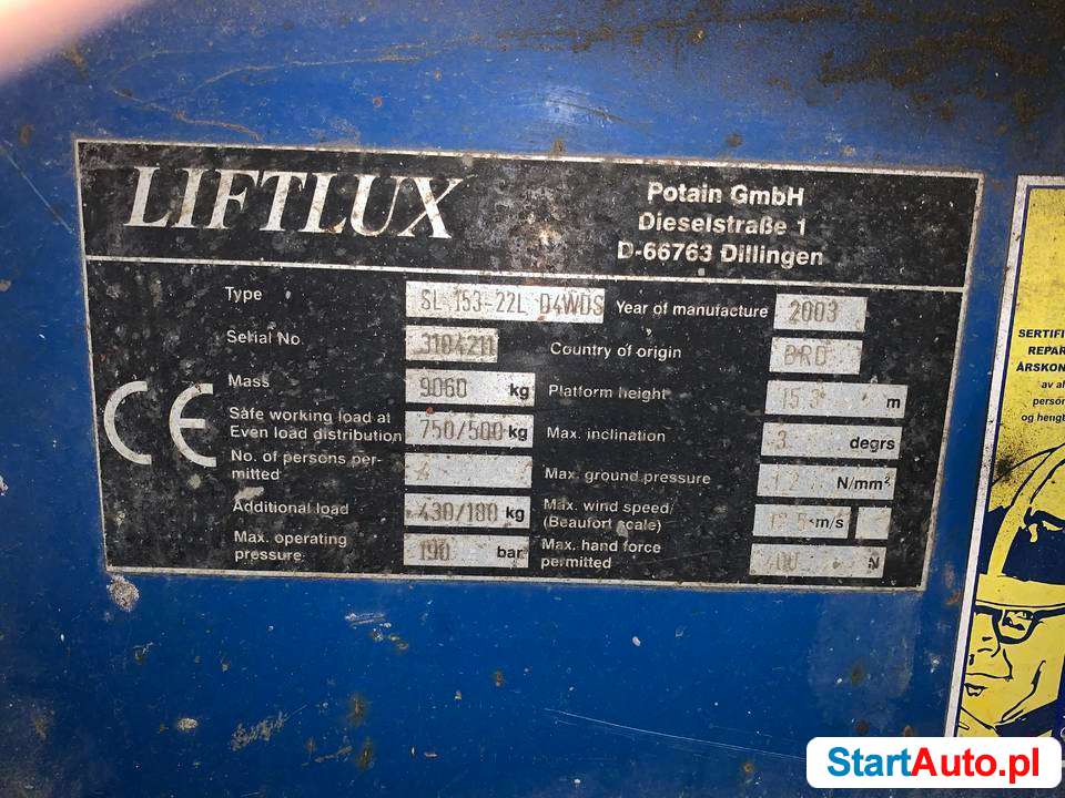 Liftlux – podnośnik nożycowy.