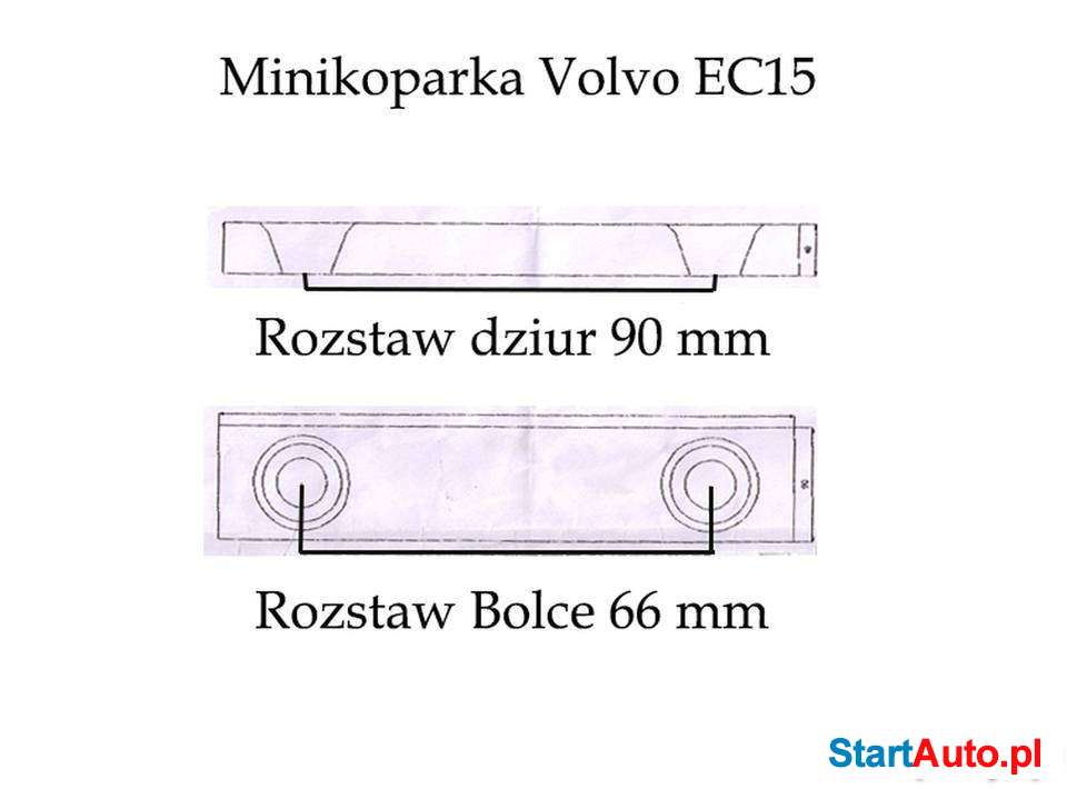 Łyżka 30 cm do koparki minikoparki Volvo 263 EC17 1 – 2 ton