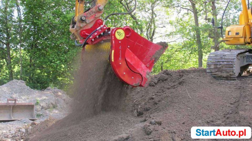 Łyżka przesiewająca do koparki 10-20 ton torf ziemia humus