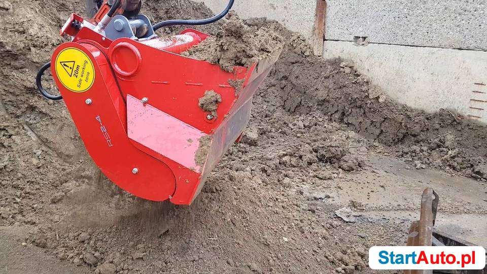 Łyżka przesiewająca do minikoparki ziemia humus torf