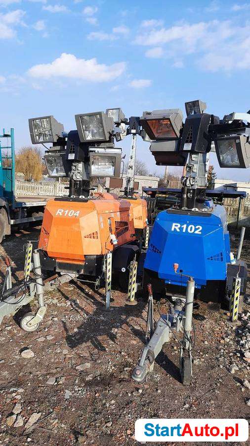 Maszt oświetleniowy, zarejestrowany, VT-1, 4 x 1000W, diesel