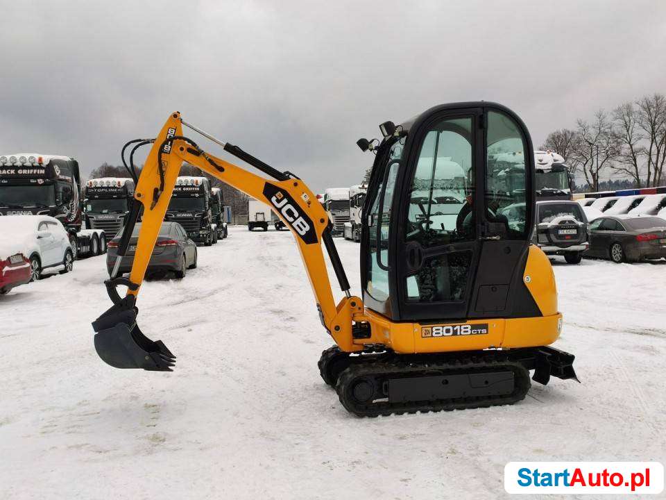 minikoparka JCB 8018 Komplet Łyżek + szybkozłącze Nowy Model Zadbana bez luzów Super Stan Rozsuwane Podwozie !!!