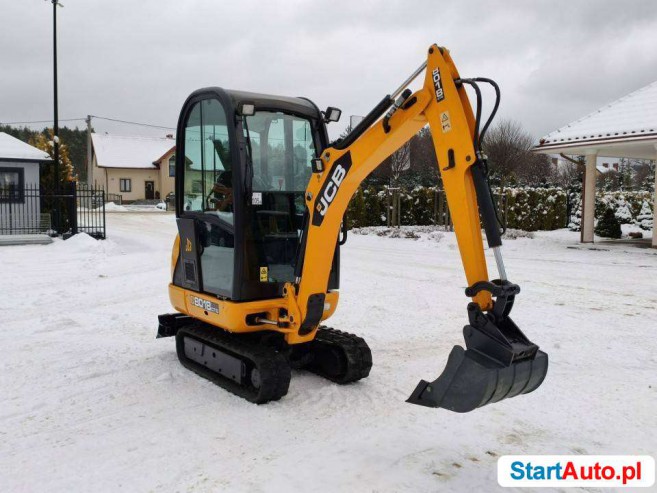 minikoparka JCB 8018 Komplet Łyżek + szybkozłącze Nowy Model Zadbana bez luzów Super Stan Rozsuwane Podwozie !!!