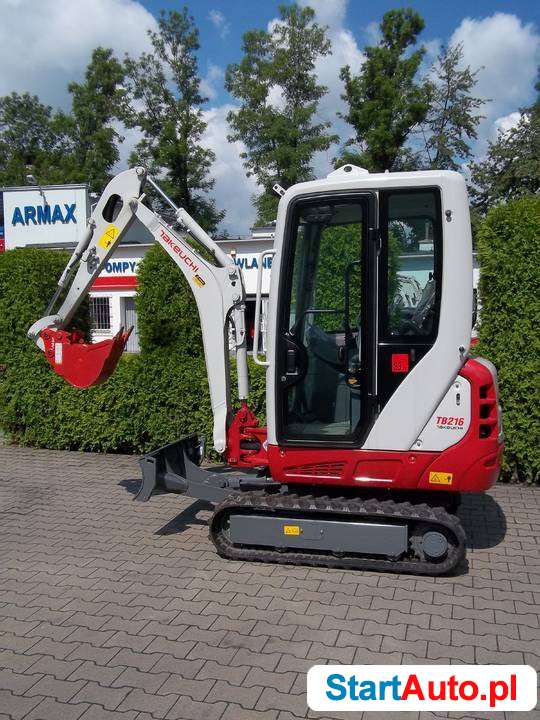 Minikoparka Takeuchi TB216 z dodatkową hydrauliką!