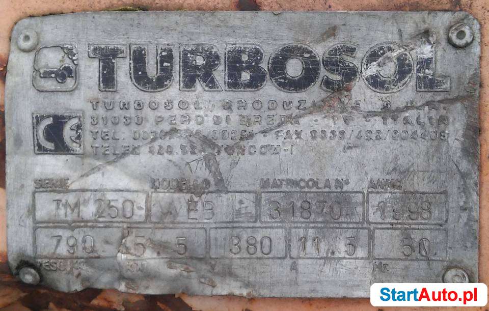 Mixokret Pompa do betonu TURBOSOL TM 250 Agregat do wylewek