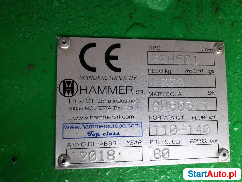 Młot Hydrauliczny do koparki Hammer BRH 501 nowy