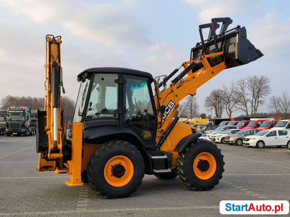 na równych kołach JCB 3CX SUPER Szybkozłącze Tył Zadbana Sprawna Super Stan JAK NOWA ! ! ! 4CX CAT 434