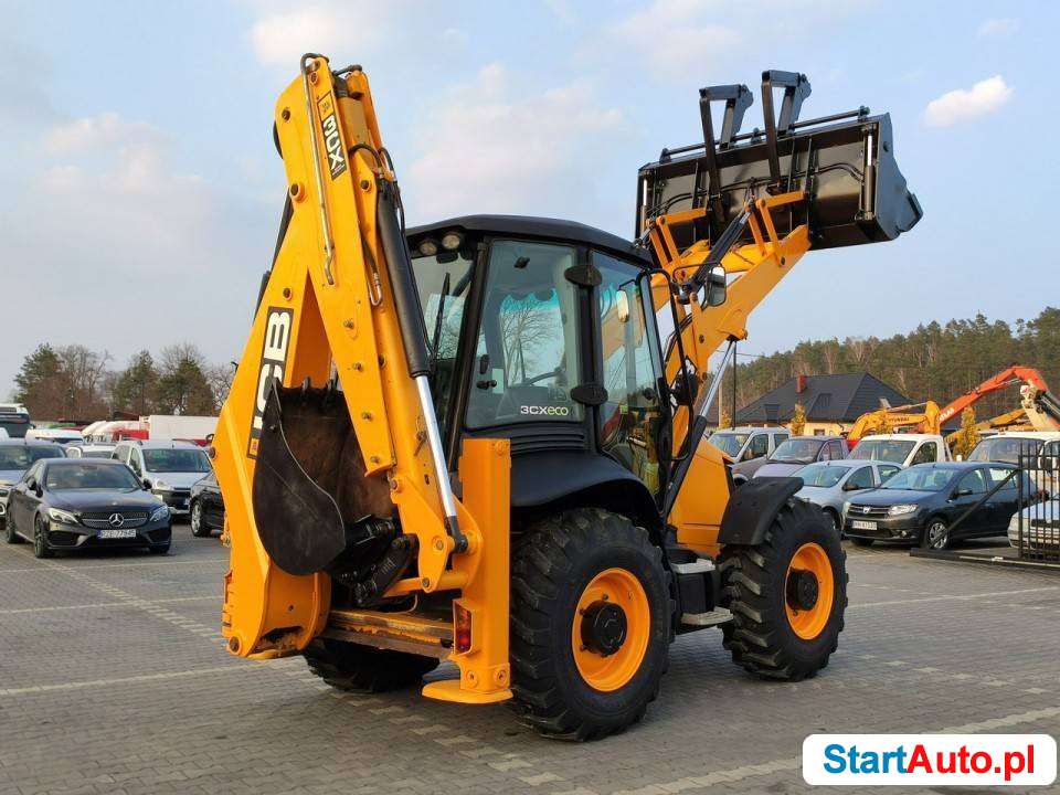 na równych kołach JCB 3CX SUPER Szybkozłącze Tył Zadbana Sprawna Super Stan JAK NOWA ! ! ! 4CX CAT 434