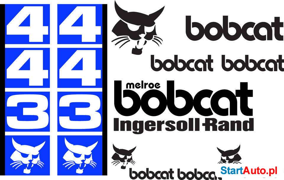 Naklejki Bobcat wszystkie modele Naklejki na inne maszyny