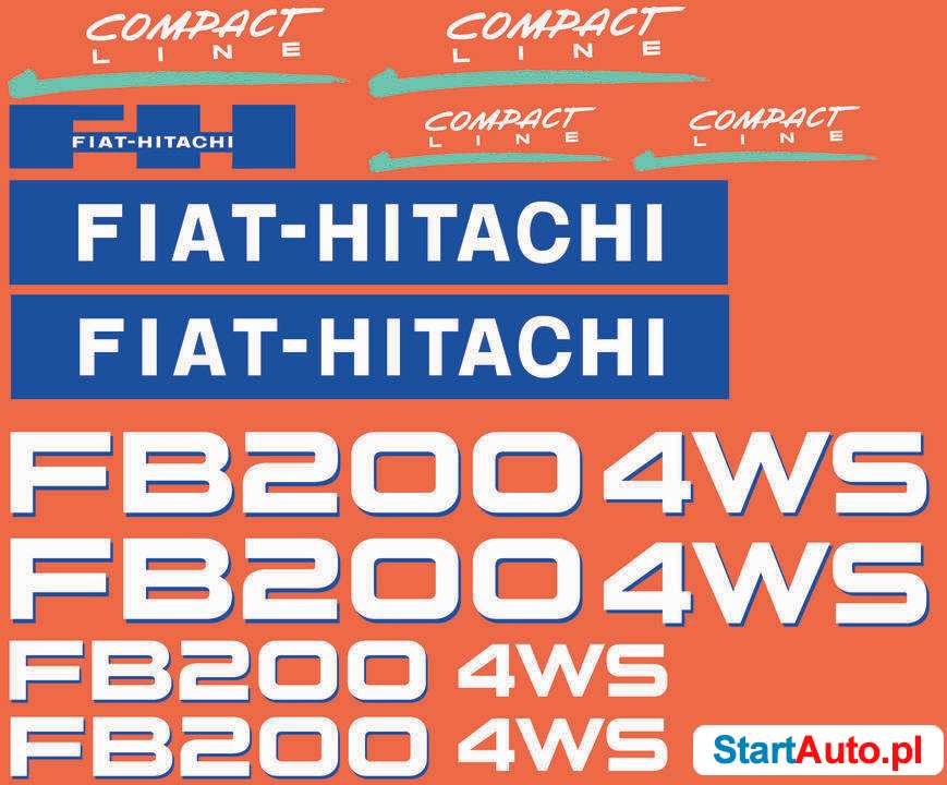 Naklejki Fiat hitachi Naklejki Fiathitachi