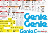 Naklejki na zwyżki ładowarki teleskopowe gienie terex inne