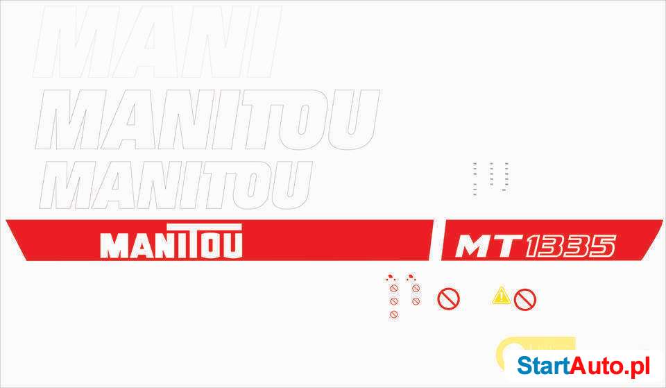 Naklejki na maszyny Manitou
