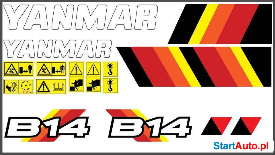 Naklejki na maszyny yanmar