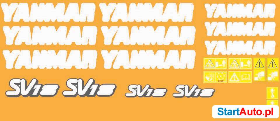 Naklejki na maszyny yanmar